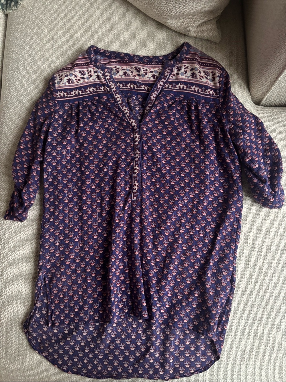 Women's  Floral Print V-Neck Blouse
